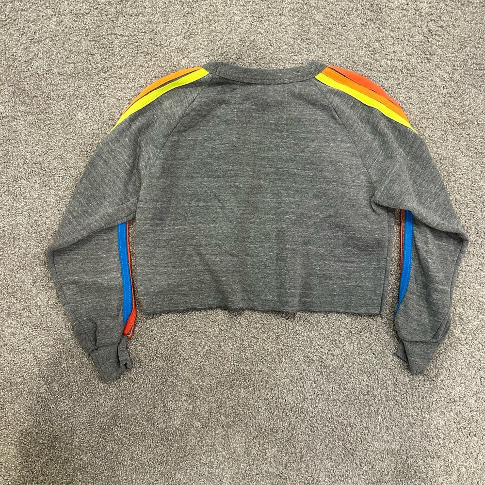 Aviator Nation Crop Crewneck Sweatshirt - Picture 4 of 5